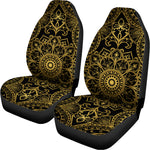 Gold And Black Mandala Print Universal Fit Car Seat Covers
