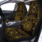 Gold And Black Mandala Print Universal Fit Car Seat Covers