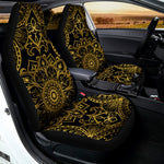 Gold And Black Mandala Print Universal Fit Car Seat Covers