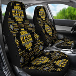 Gold And Black Native Tribal Universal Fit Car Seat Covers GearFrost
