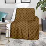 Gold And Black Orthodox Pattern Print Blanket
