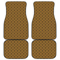 Gold And Black Orthodox Pattern Print Front and Back Car Floor Mats