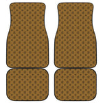 Gold And Black Orthodox Pattern Print Front and Back Car Floor Mats