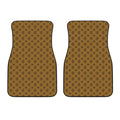 Gold And Black Orthodox Pattern Print Front Car Floor Mats