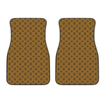 Gold And Black Orthodox Pattern Print Front Car Floor Mats