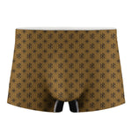 Gold And Black Orthodox Pattern Print Men's Boxer Briefs