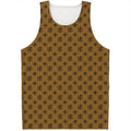 Gold And Black Orthodox Pattern Print Men's Tank Top
