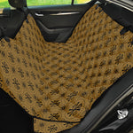 Gold And Black Orthodox Pattern Print Pet Car Back Seat Cover
