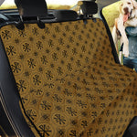 Gold And Black Orthodox Pattern Print Pet Car Back Seat Cover