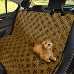 Gold And Black Orthodox Pattern Print Pet Car Back Seat Cover