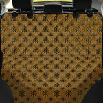 Gold And Black Orthodox Pattern Print Pet Car Back Seat Cover