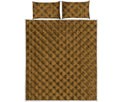 Gold And Black Orthodox Pattern Print Quilt Bed Set