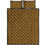 Gold And Black Orthodox Pattern Print Quilt Bed Set