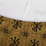 Gold And Black Orthodox Pattern Print Sofa Cover