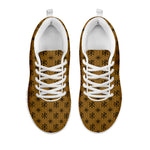 Gold And Black Orthodox Pattern Print White Sneakers