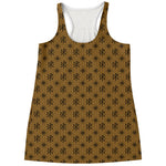 Gold And Black Orthodox Pattern Print Women's Racerback Tank Top