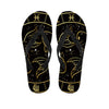 Gold And Black Pisces Sign Print Flip Flops