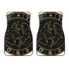 Gold And Black Pisces Sign Print Front Car Floor Mats