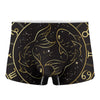 Gold And Black Pisces Sign Print Men's Boxer Briefs