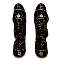 Gold And Black Pisces Sign Print Muay Thai Shin Guards