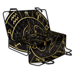 Gold And Black Pisces Sign Print Pet Car Back Seat Cover