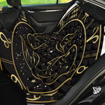 Gold And Black Pisces Sign Print Pet Car Back Seat Cover