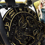 Gold And Black Pisces Sign Print Pet Car Back Seat Cover