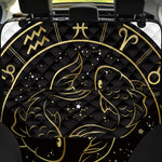 Gold And Black Pisces Sign Print Pet Car Back Seat Cover