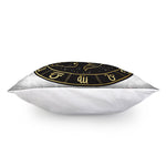 Gold And Black Pisces Sign Print Pillow Cover