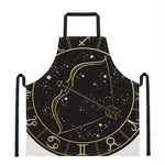 Gold And Black Sagittarius Sign Print Apron