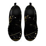 Gold And Black Sagittarius Sign Print Black Sneakers