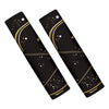 Gold And Black Sagittarius Sign Print Car Seat Belt Covers