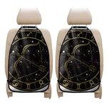 Gold And Black Sagittarius Sign Print Car Seat Organizers