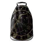 Gold And Black Sagittarius Sign Print Car Seat Organizers