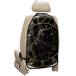 Gold And Black Sagittarius Sign Print Car Seat Organizers