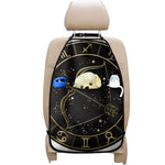 Gold And Black Sagittarius Sign Print Car Seat Organizers