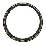 Gold And Black Sagittarius Sign Print Car Steering Wheel Cover