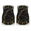 Gold And Black Sagittarius Sign Print Front Car Floor Mats