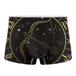Gold And Black Sagittarius Sign Print Men's Boxer Briefs