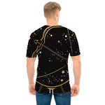 Gold And Black Sagittarius Sign Print Men's T-Shirt