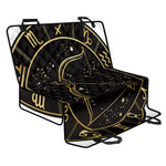 Gold And Black Sagittarius Sign Print Pet Car Back Seat Cover