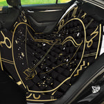 Gold And Black Sagittarius Sign Print Pet Car Back Seat Cover