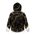 Gold And Black Sagittarius Sign Print Pullover Hoodie