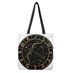 Gold And Black Sagittarius Sign Print Tote Bag