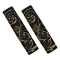 Gold And Black Scorpio Sign Print Car Seat Belt Covers