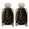 Gold And Black Scorpio Sign Print Car Seat Organizers