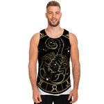 Gold And Black Scorpio Sign Print Men's Tank Top