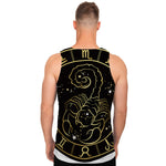 Gold And Black Scorpio Sign Print Men's Tank Top
