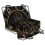 Gold And Black Scorpio Sign Print Pet Car Back Seat Cover