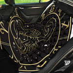 Gold And Black Scorpio Sign Print Pet Car Back Seat Cover